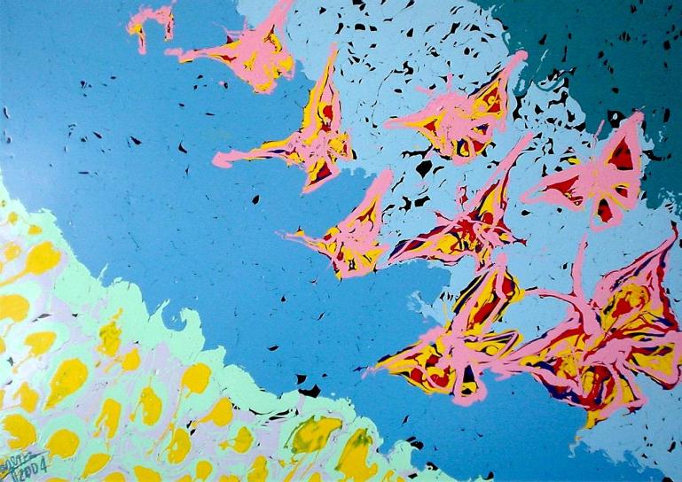 Butterflies above the river