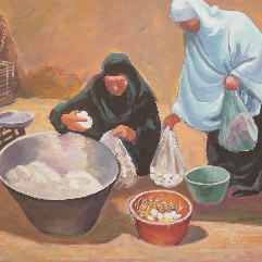 Cheese seller  The paintings are all from reality