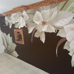 3D flowers on the wall