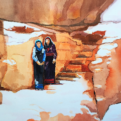 Bedouin Mother & Daughter In Petra