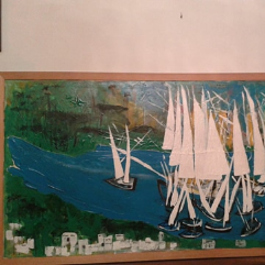 Sailboats in the south of the Nile