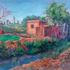 Painting of the Egyptian rural house