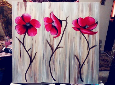 Handmade Modern Painting 3 parts