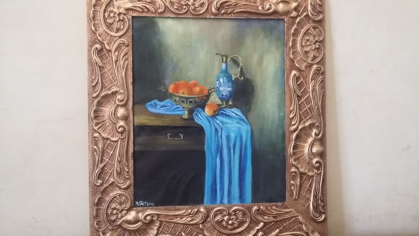 Still Life, Vase and Oranges