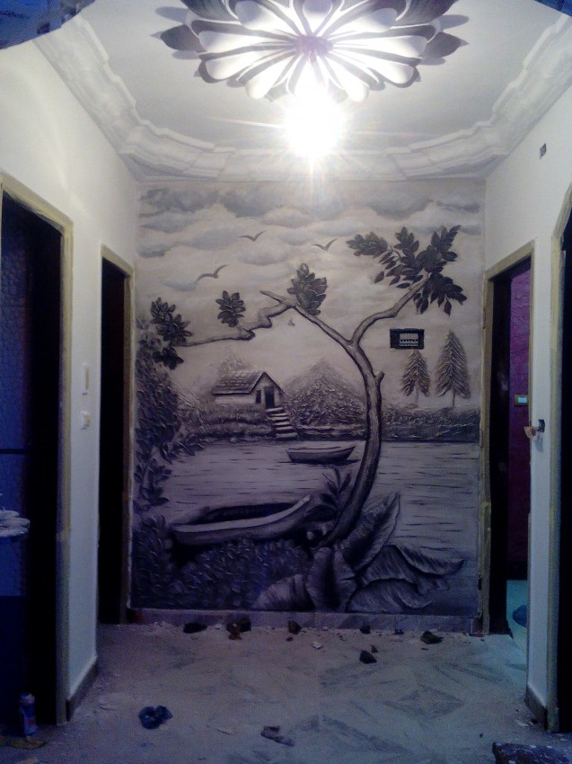 رسم بارز على الحائط