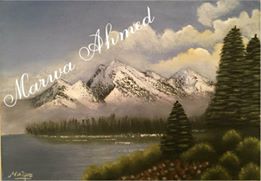 Lake and snow mountains