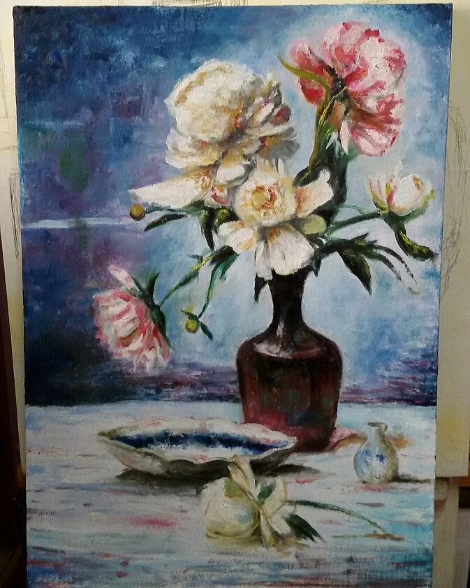 Roses in A Vase