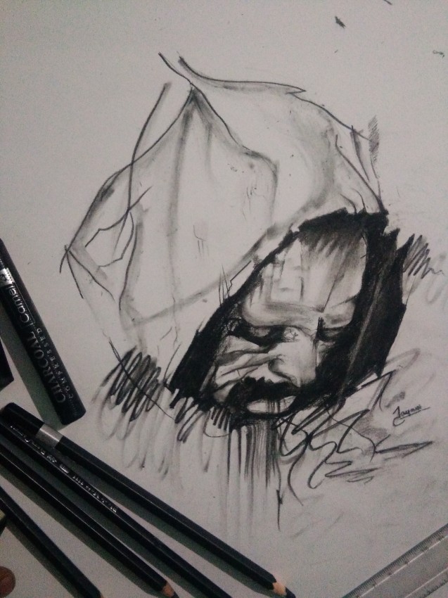 Charcoal Art Ghost