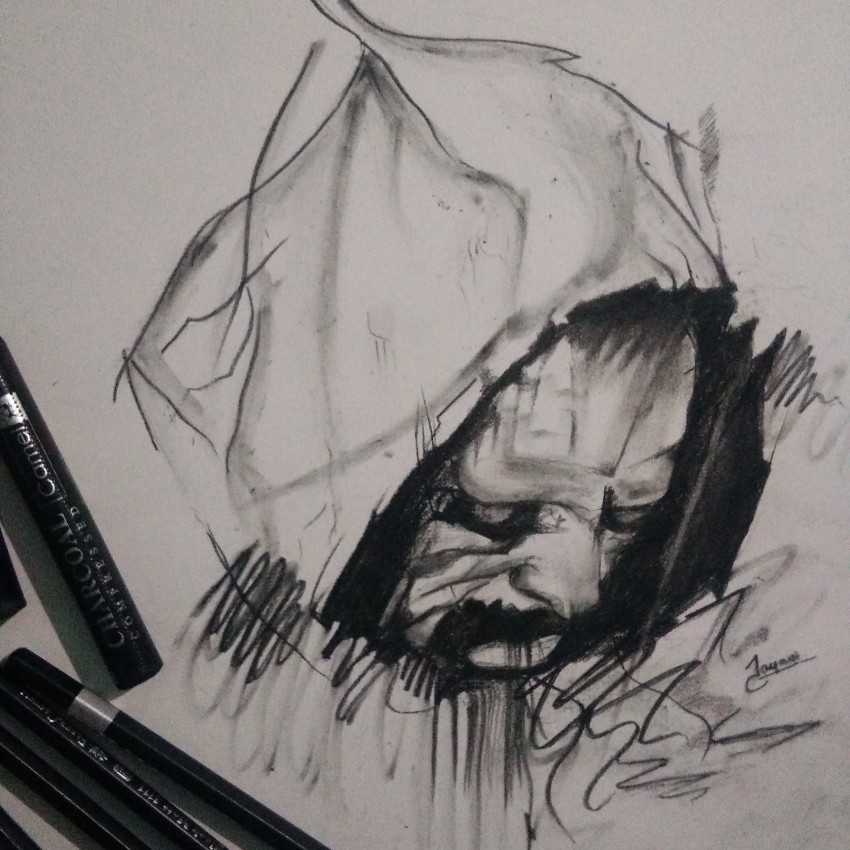 Charcoal Art Ghost