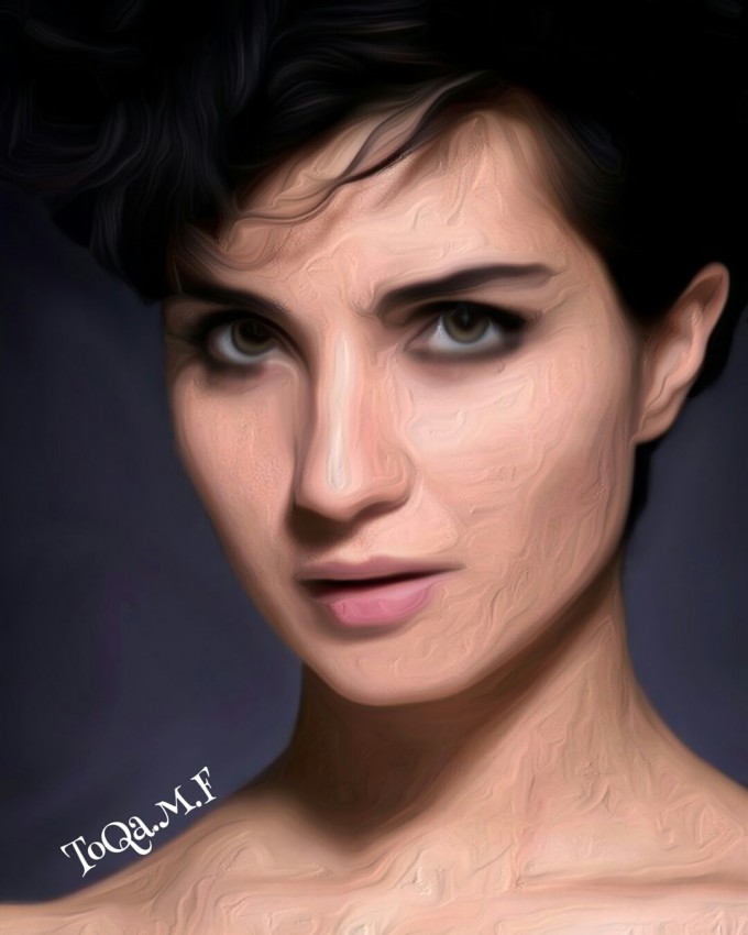 Portrait of oil paints