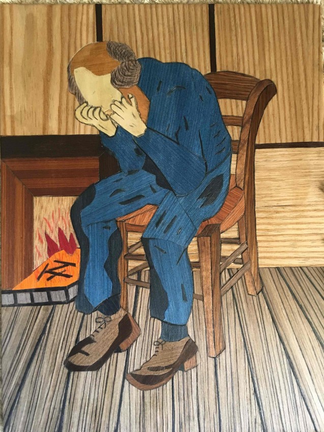 (Marquetry ) The Sad Man