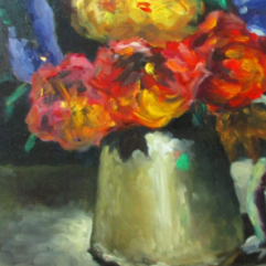Flowers In Copper Chisel