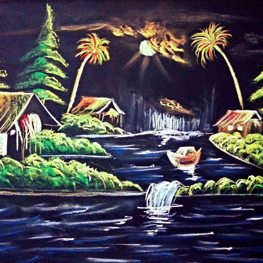 Moonlit Village