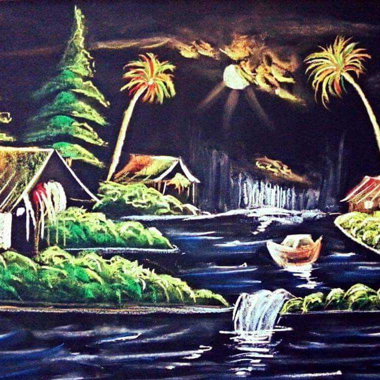 Moonlit Village