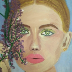 The Beauty With Violet Roses