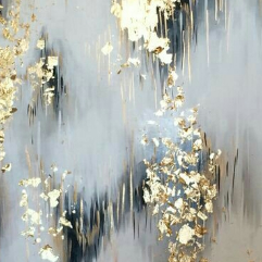 Abstract With Gold Leaves