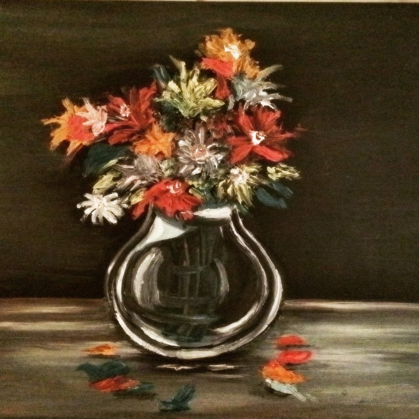 Flowers In A Glass Vase