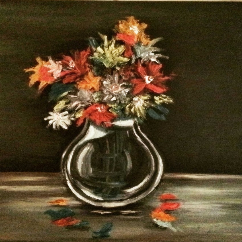 Flowers In A Glass Vase