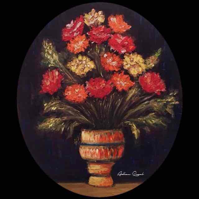 Vase Of Red Roses