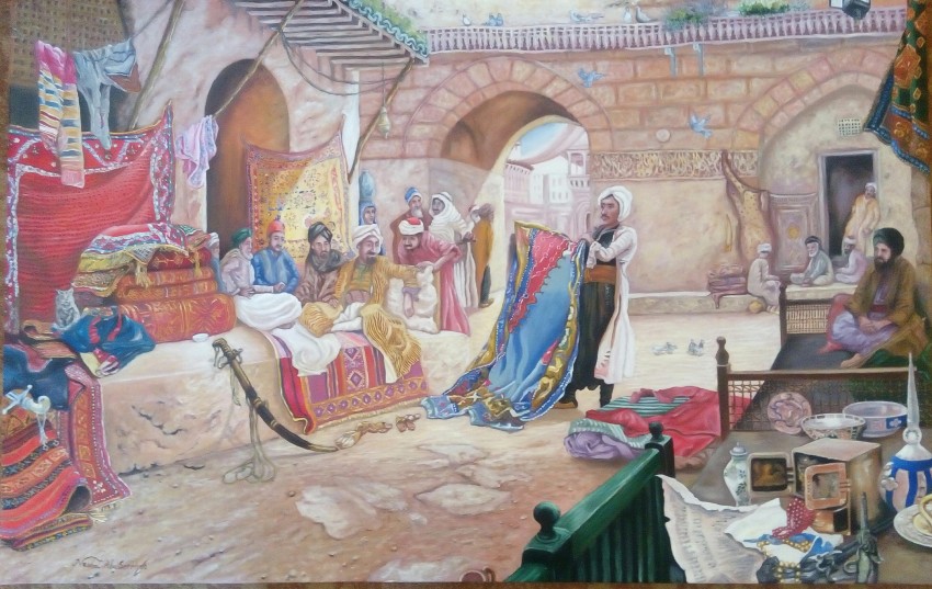 The Carpet Market (Orientalists Art)