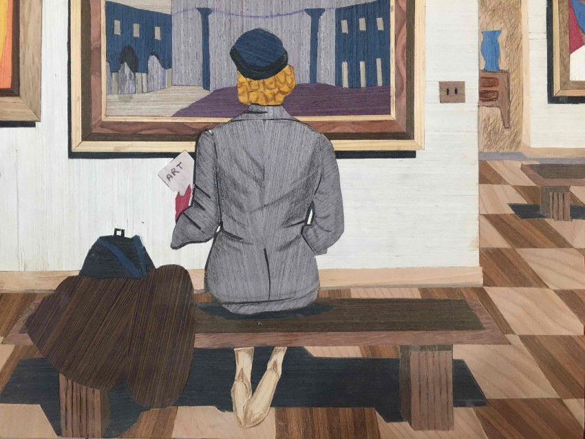 The Lady At The Museum (Wood Veneer)