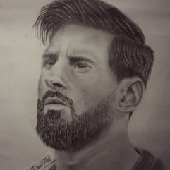 رسمة لليو ميسي
