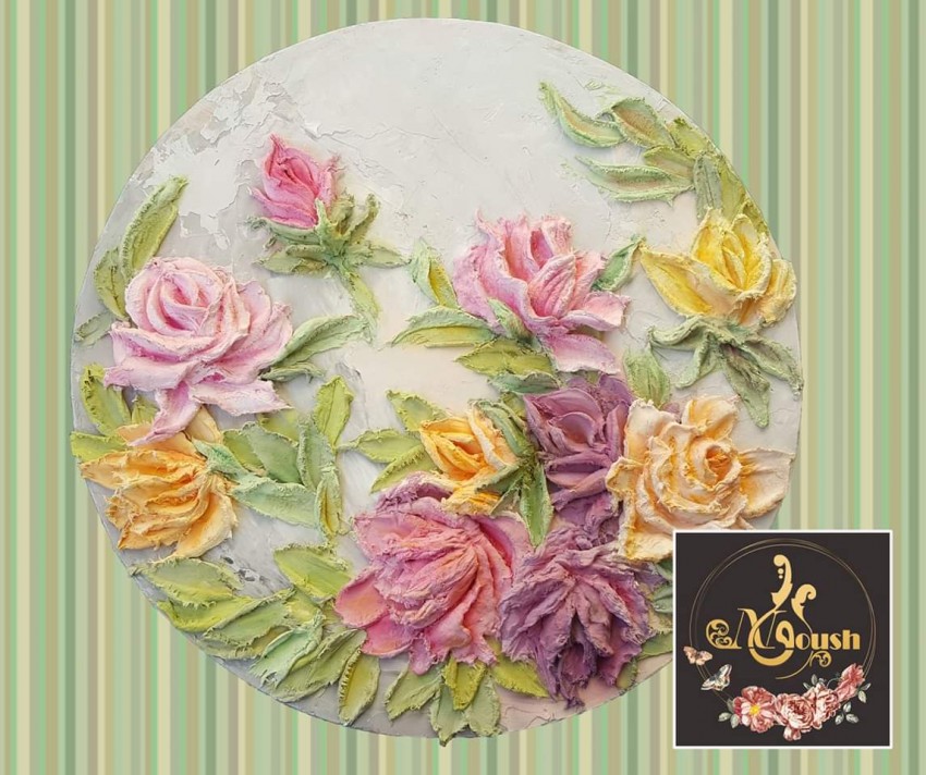 Roses Bouquet  (Relief Artwork)
