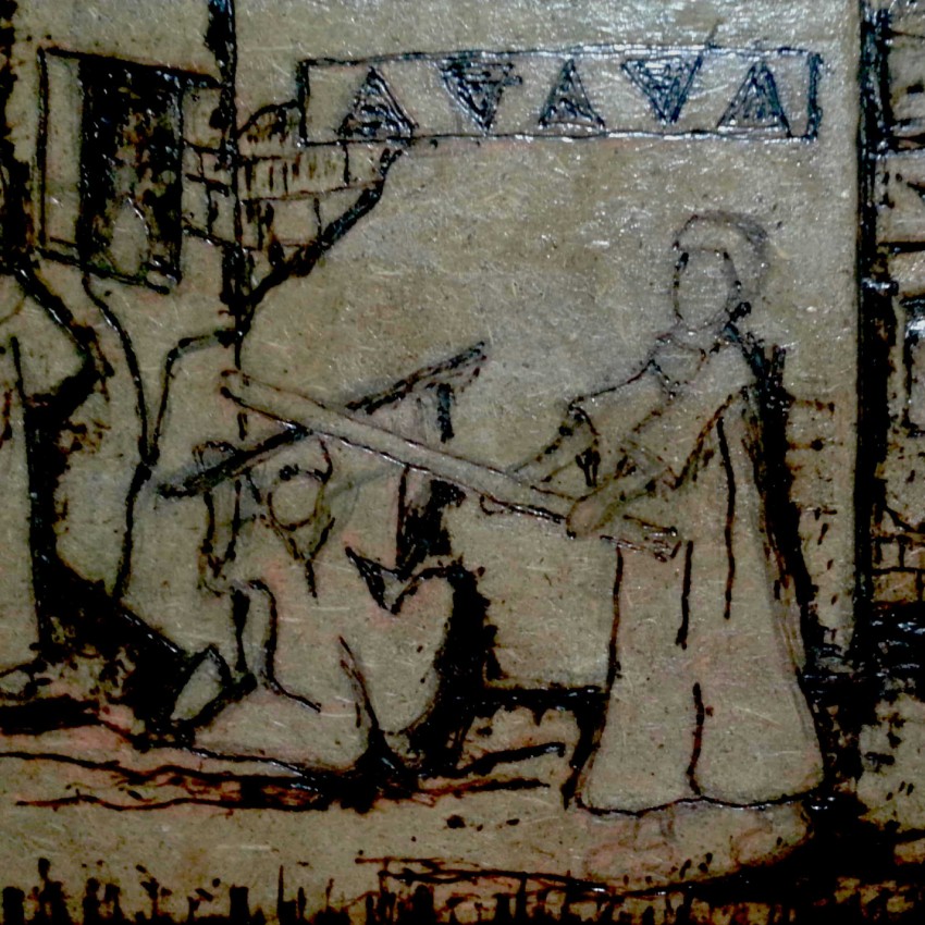 Upper Egyptian Dance (Wood Engraving & Burning)