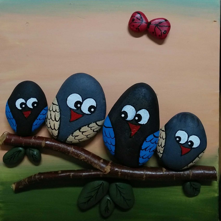 The Family (Painting On Stones)