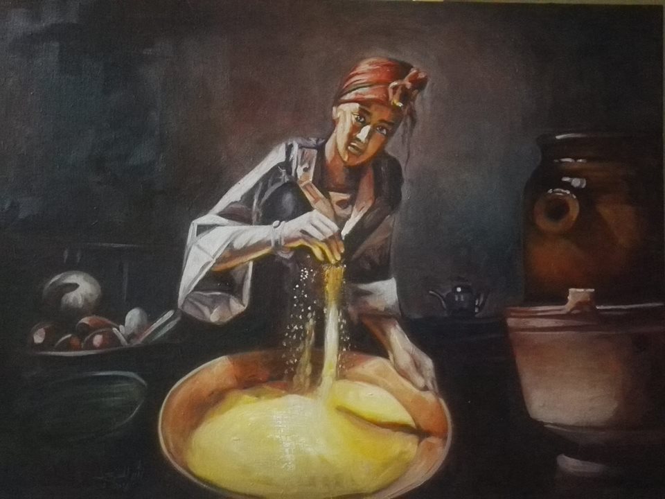 في المطبخ