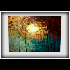 An Autumn Day (Palette Knife Painting)