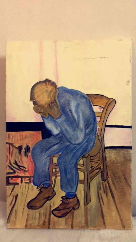 ( لوحة المكتئب- ڤان جوخ (منسوخة