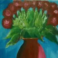 Vase Of Red Roses