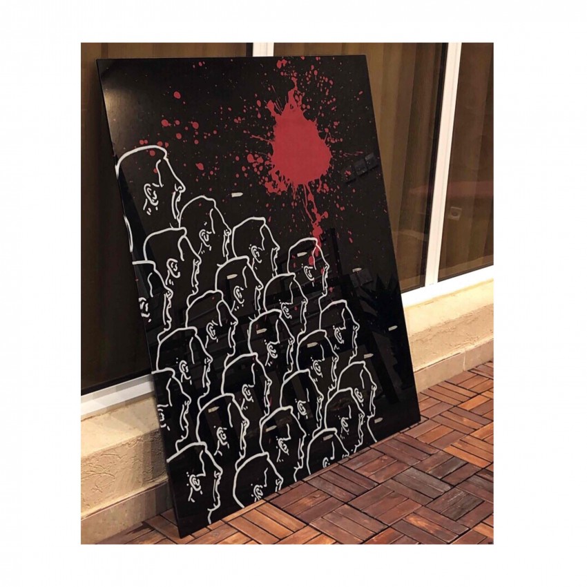 (قوة الكلمه (رسم على الزجاج