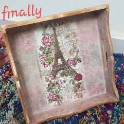 Wooden Handmade Tray (Decoupage)
