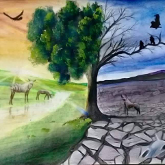 لوحة رائعة لمنظر طبيعى 4