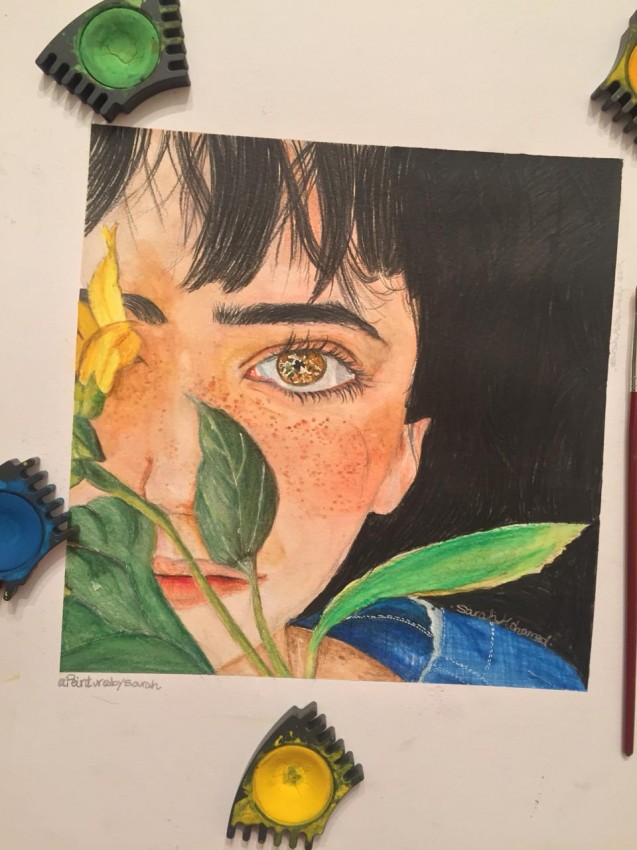 The Girl Among The Leaves