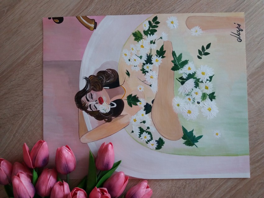 Girl In A Powder Bath