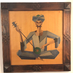 Rababa Player (Wood Veneer Art)