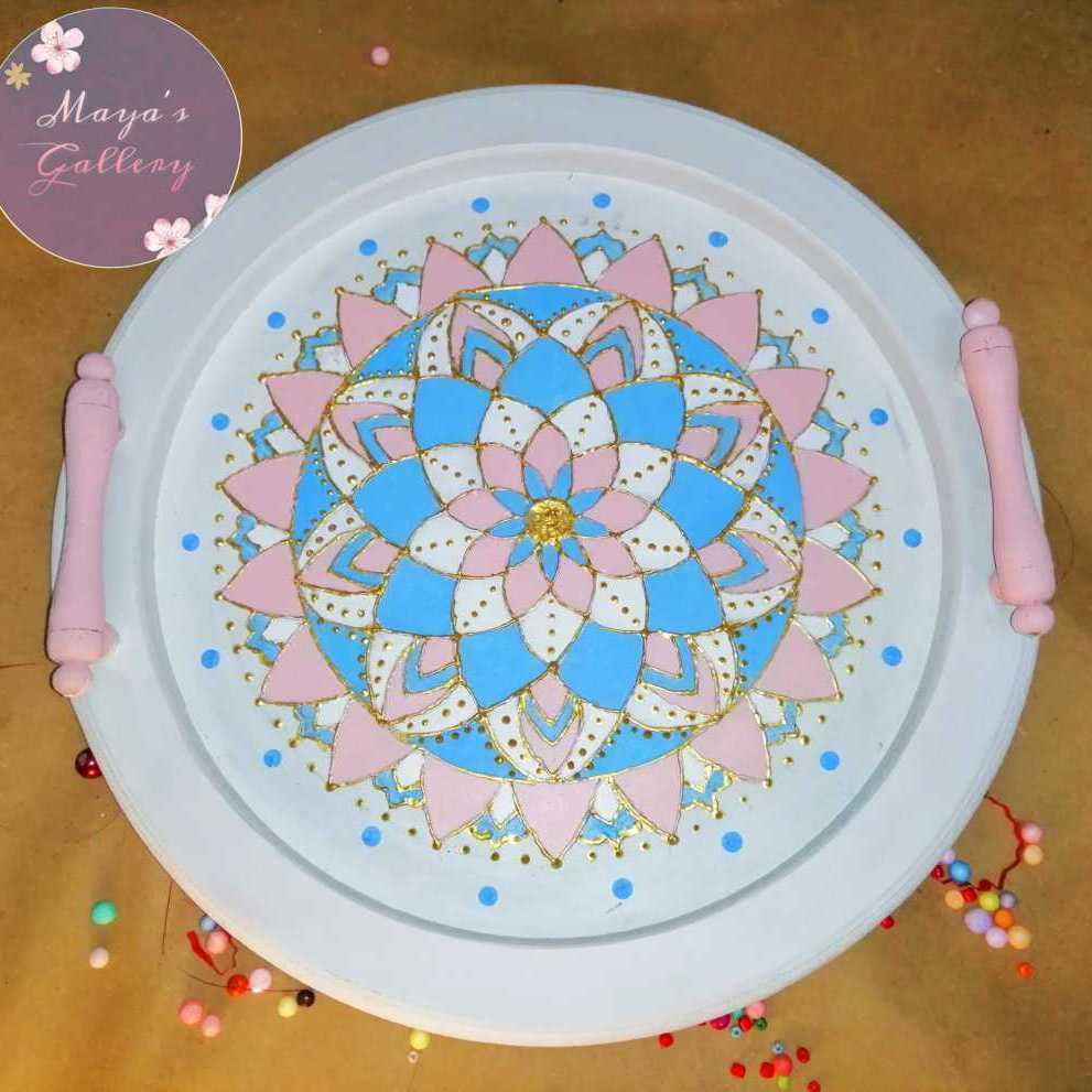 Mandala Wooden Tray
