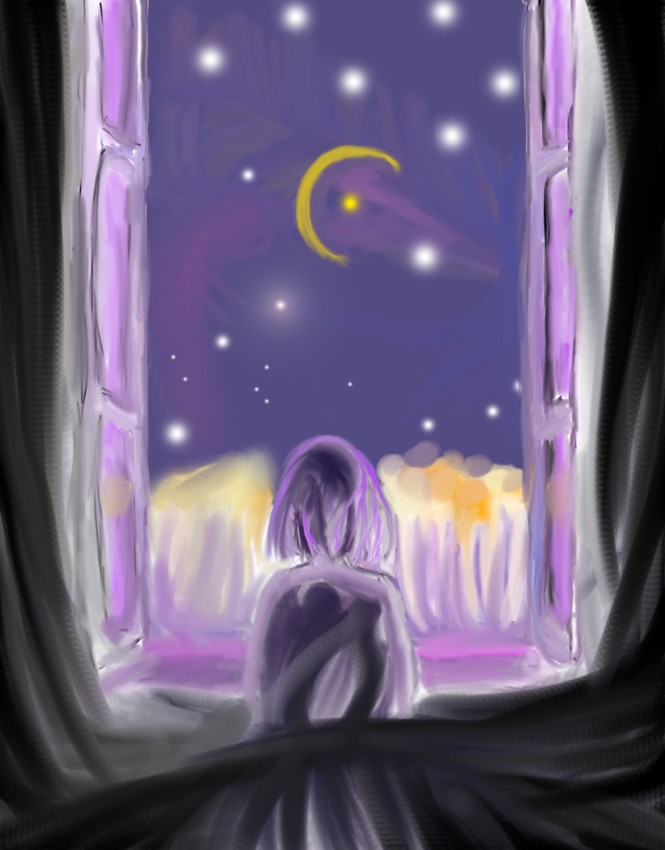 Drawing In Purple