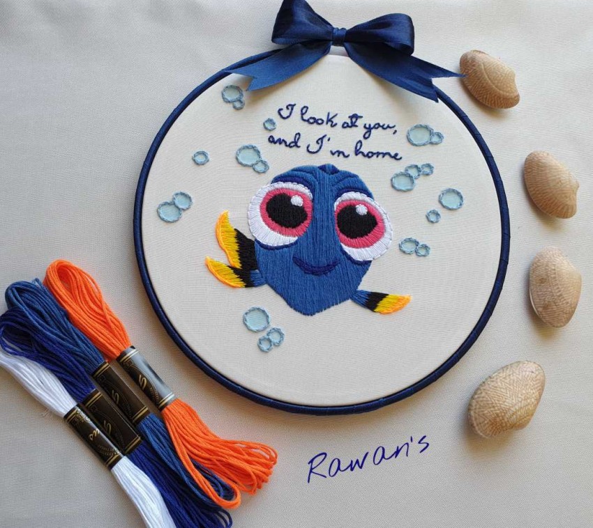 Hand Embroidered Hoop