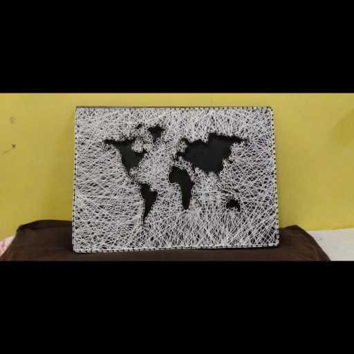 (خريطة العالم🌎 (فن الخيوط