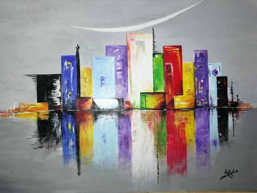 City Reflections (Abstract Art)
