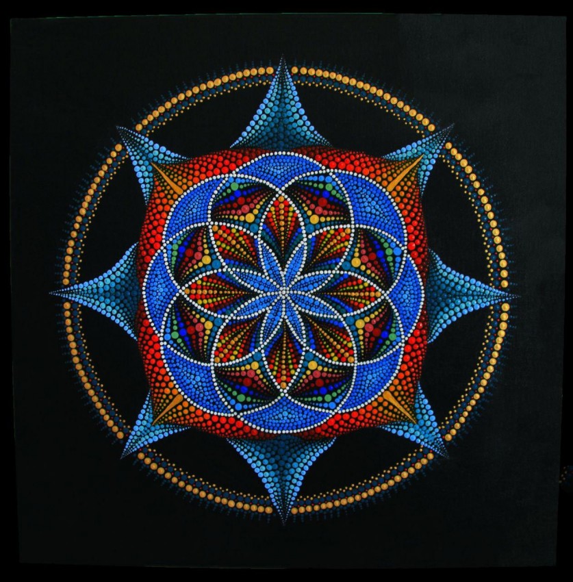 The Bluish Compass (Dotting Art)