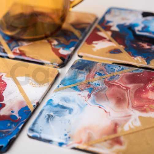 A Golden Strip (Set Of 4 Coasters)