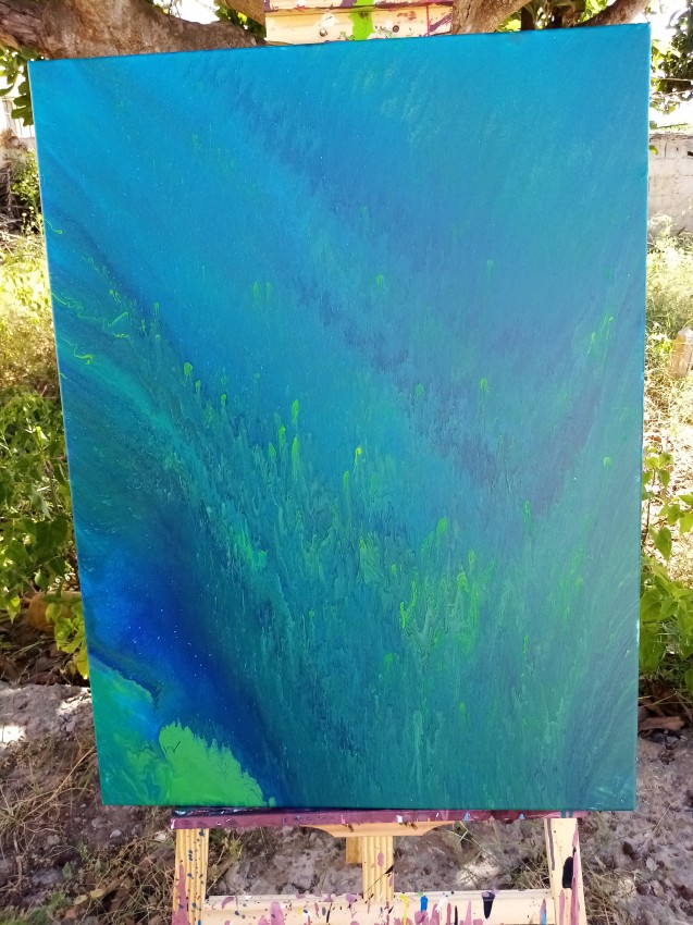 Acrylic Pouring Artwork