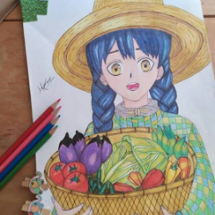 The Girl With The Vegetable Basket