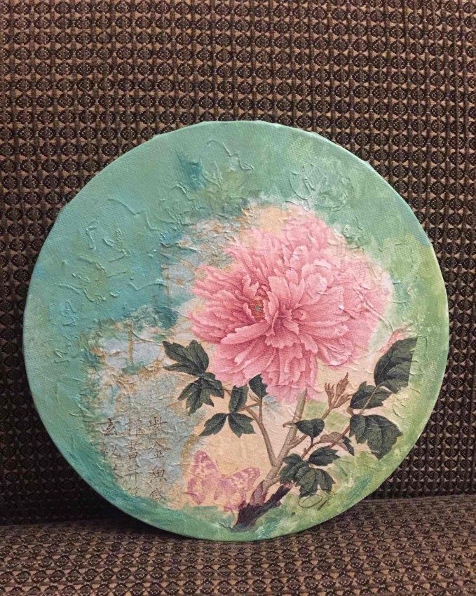 Pink Flower (Decoupage)