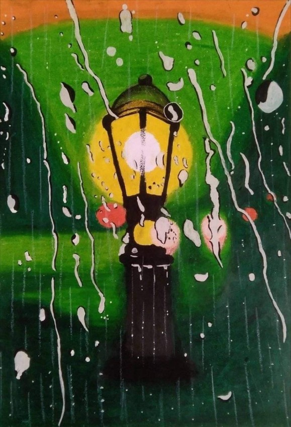 Lamp's Warmth In A Cold Winter Night